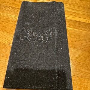 Yves Saint Laurent Black Glitter Clutch